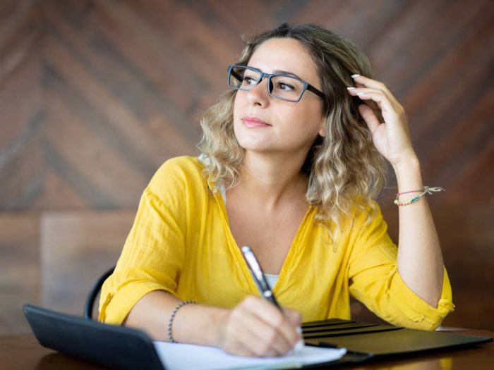 woman writing