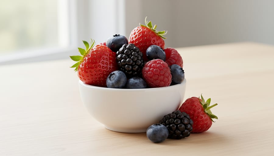 Close-up of mixed berries in a bowl